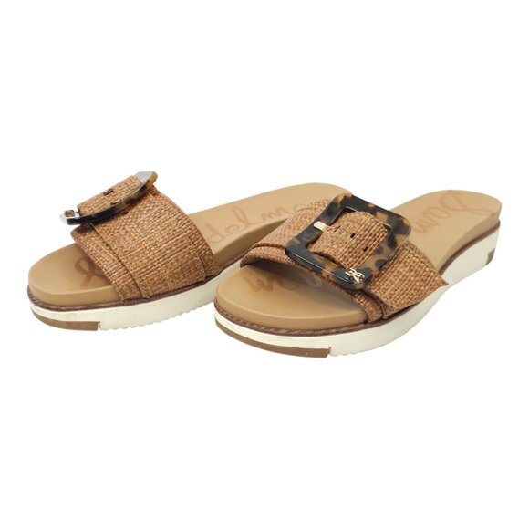 Sam Edelman Ariane Platform Sandals Womens Size 5.5 Tortoise Shell Buckle Slide - Picture 1 of 16